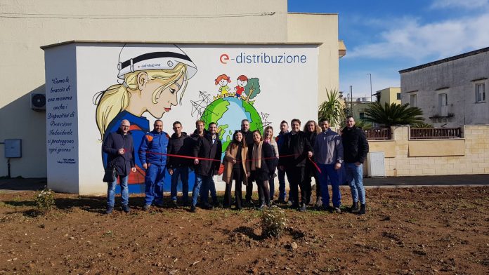 Il murales sulla sicurezza sul lavoro a Nardò