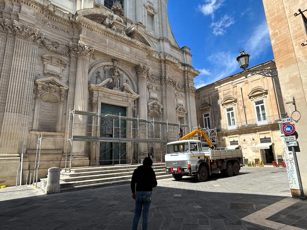 Facciata della chiesa di Sant’Irene: via ai lavori di messa in sicurezza