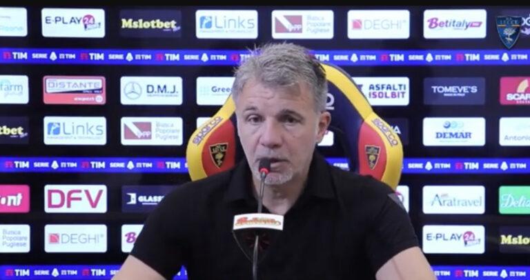 Post match Lecce-Sampdoria, Baroni: “Non è un momento fortunato, attraverso le prestazioni raggiungeremo la salvezza”