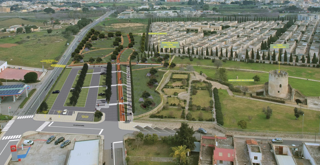 Belloluogo, completamento del parco e ingresso al cimitero da nord, approvato il progetto