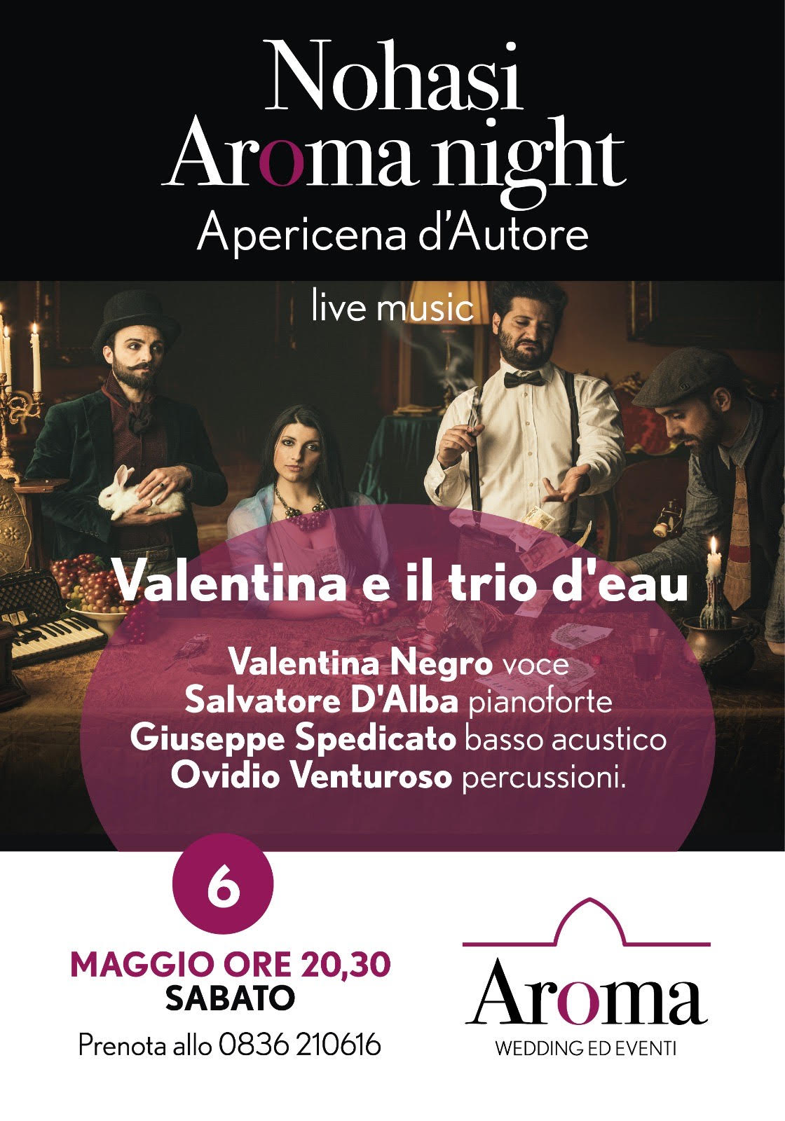 AL NOHASI PALACE APPUNTAMENTO COL JAZZ DI “VALENTINA E IL TRIO D’EAU”