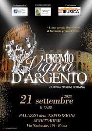 Premio Vigna D’Argento ROMA. Giovedì 21 settembre, Auditorium Palazzo delle Esposizioni. Tra i premiati Luca WARD, Marcello SEMERARO, Gianni IPPOLITI, Giulio SAPELLI