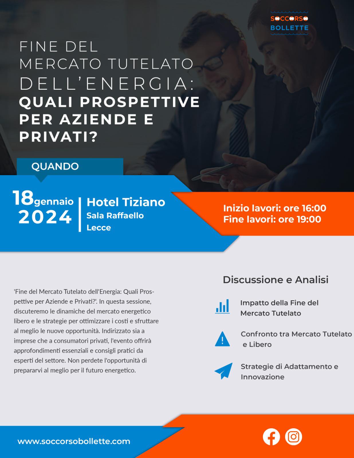 “Fine del mercato tutelato: quali prospettive per aziende e privati?”: il convegno giovedì 18 gennaio al Tiziano