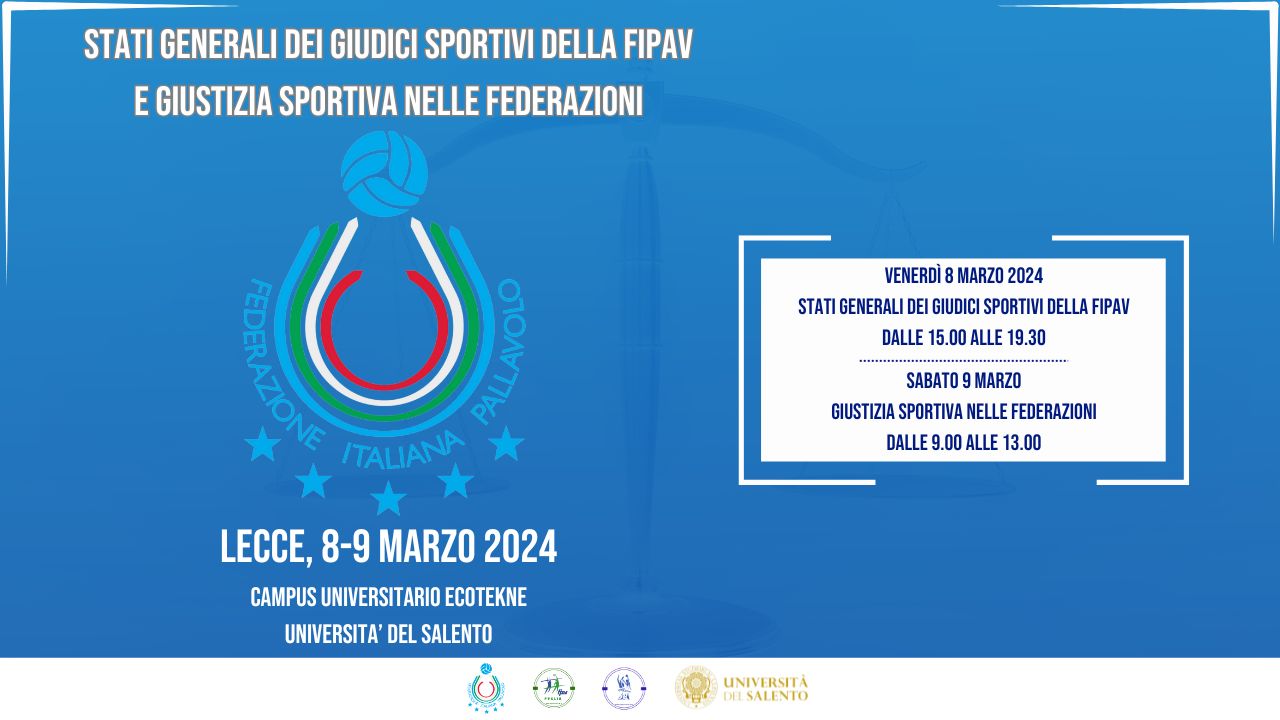 Stati Generali dei Giudici Sportivi FIPAV, a Lecce il Convegno