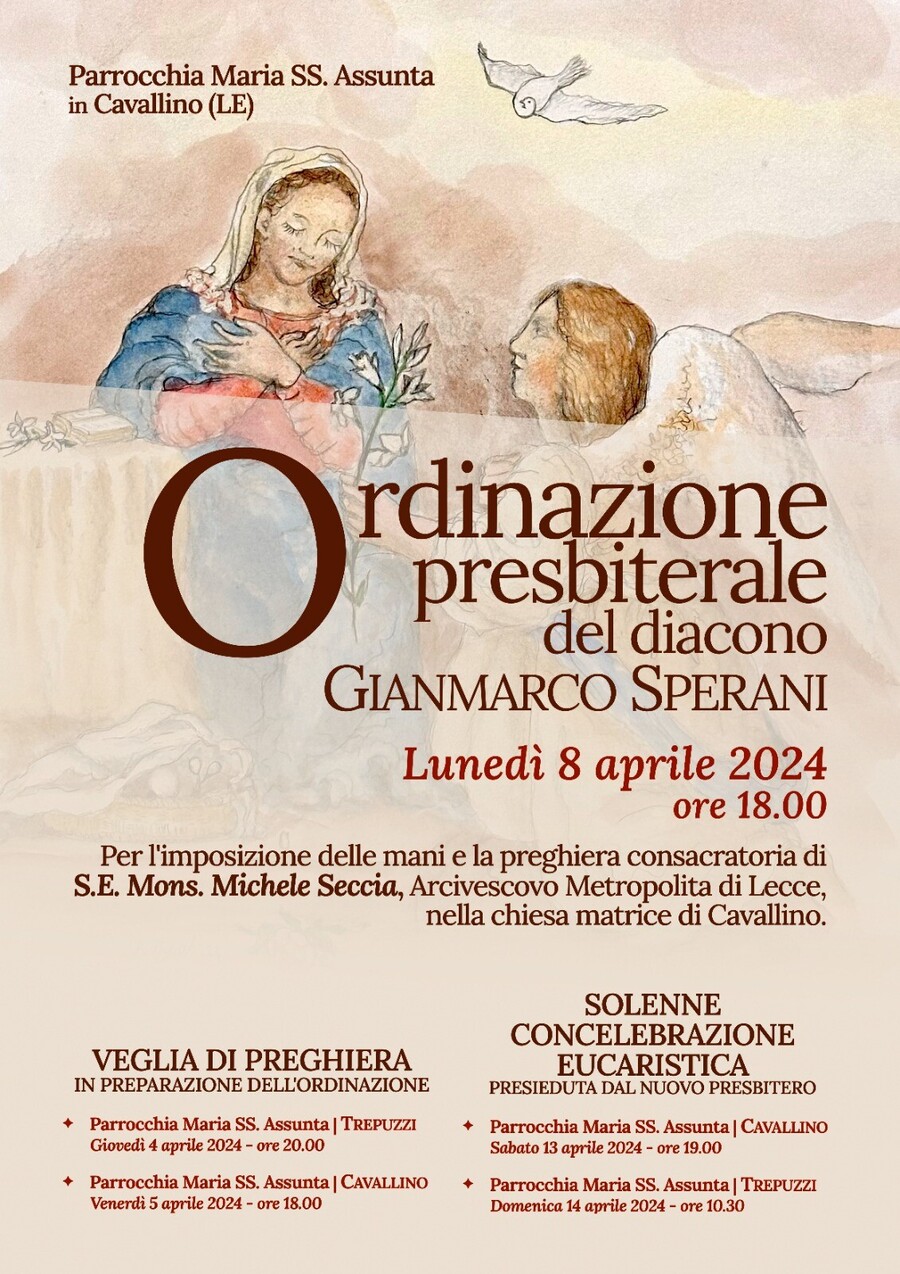 ORDINAZIONE PRESBITERALE DI DON GIANMARCO SPERANI