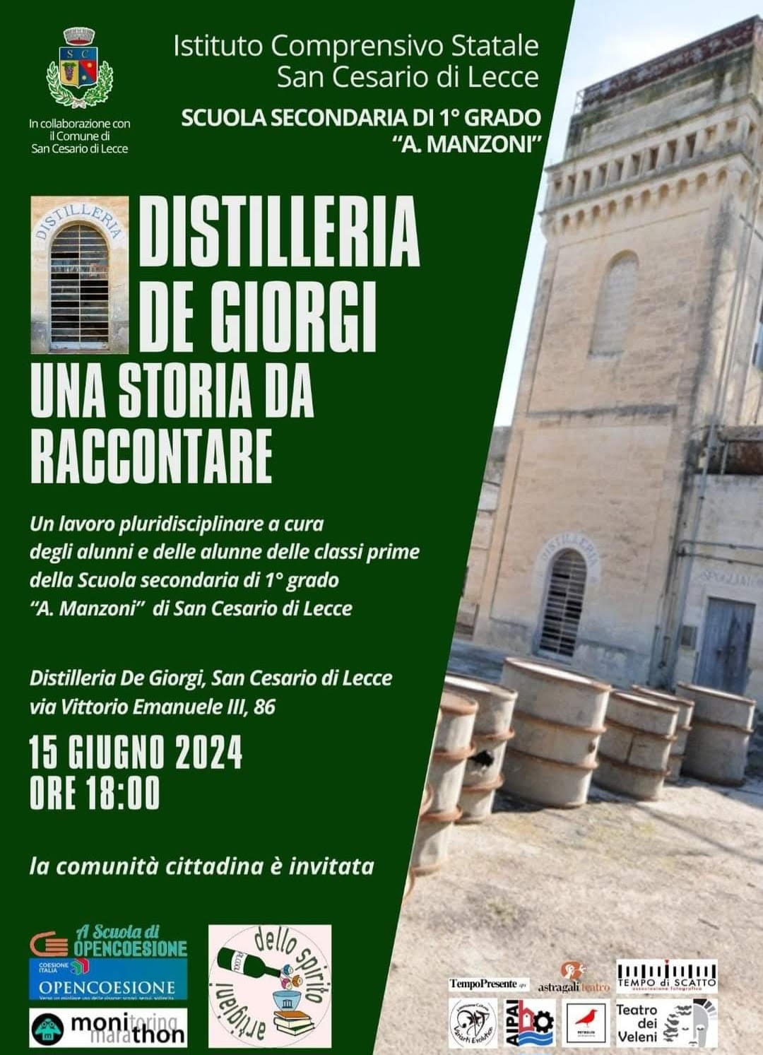 La Distilleria De Giorgi di San Cesario raccontata dai ragazzi e dalle ragazze