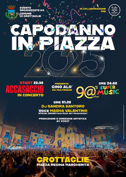 Capodanno 2025: musica e festa in Piazza Regina Margherita a Grottaglie