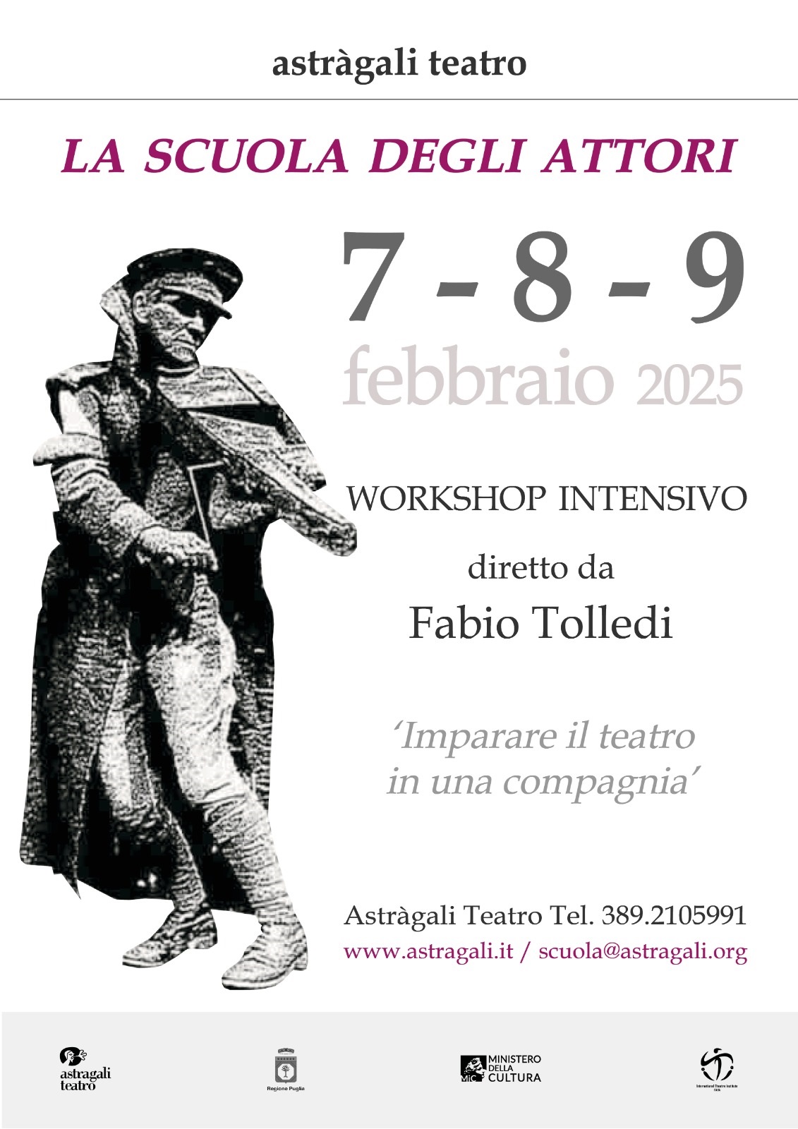 AL VIA IL WORKSHOP INTENSIVO DELLA SCUOLA DEGLI ATTORI DI ASTRÀGALI TEATRO