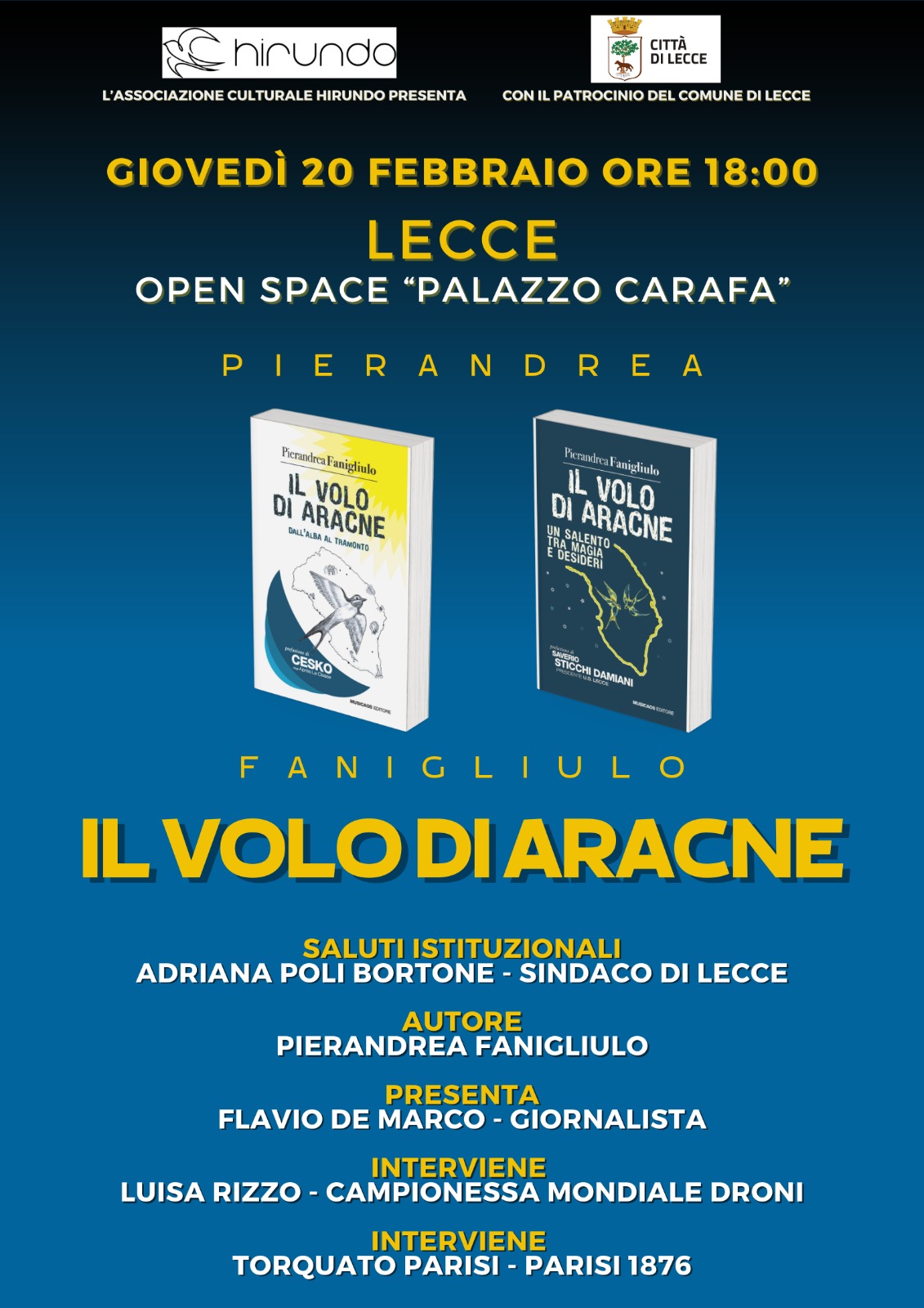 Luisa Rizzo alla presentazione delle opere di Pierandrea Fanigliulo