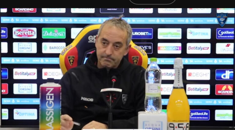 Post match Lecce-Udinese, Giampaolo: “Non si può dare un rigore così, il var non deve intervenire”