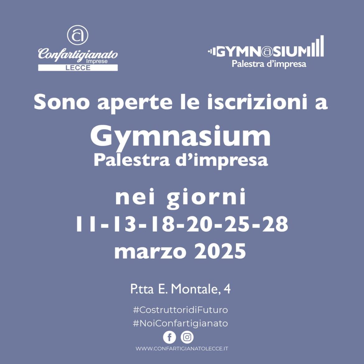 Gymnasium | Palestra d’Impresa. Corsi Marzo 2025