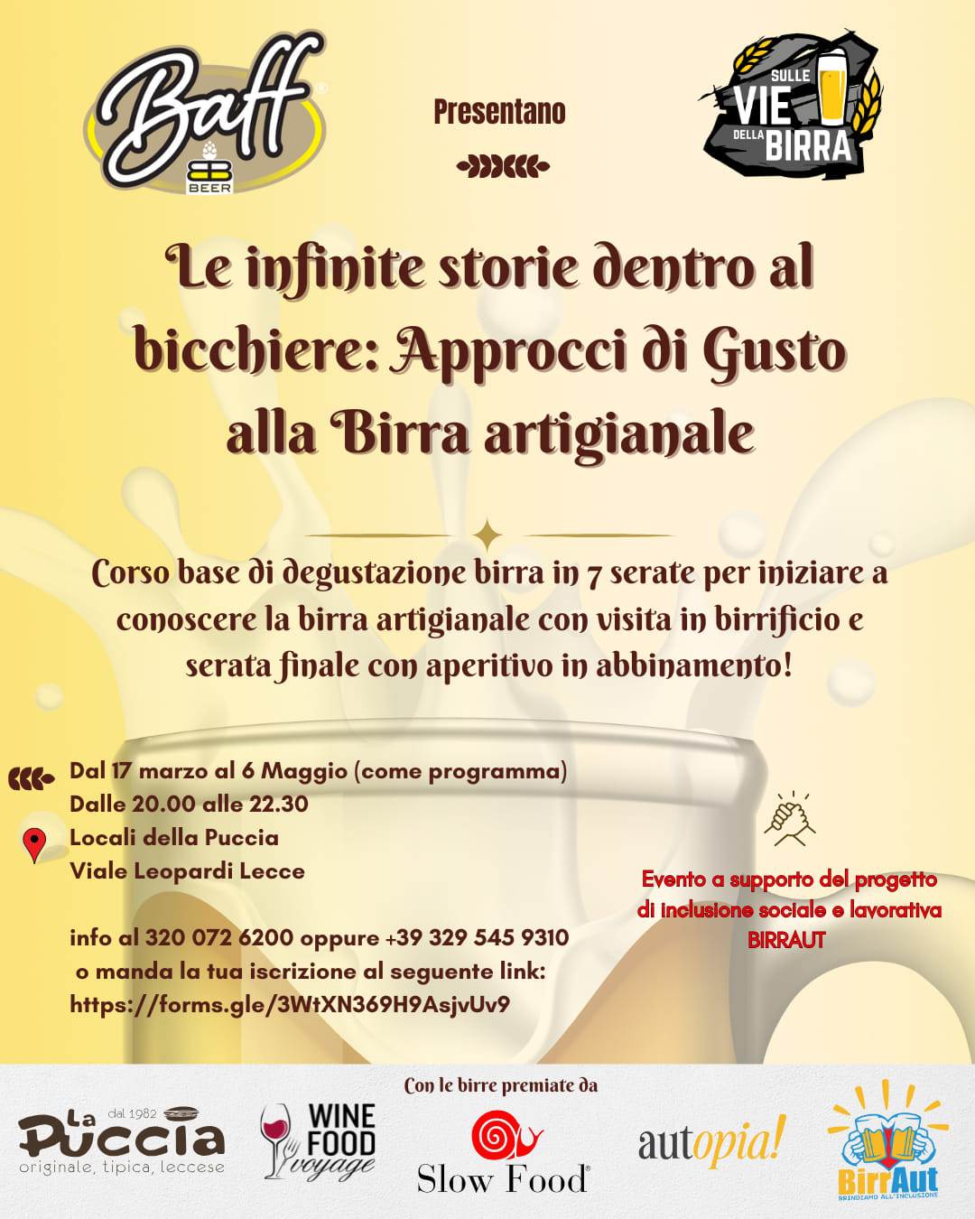 Corso di degustazione consapevole a sostegno del progetto BirrAUT