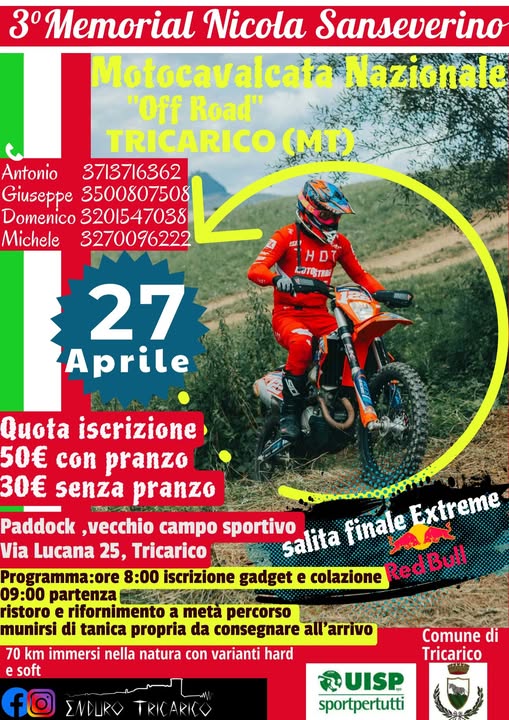 Motocross, a Tricarico la III° Edizione del Memoria Nicola Sanseverino